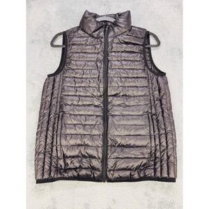 Universo Down Vest Women M Black Puffer Sleeveless Packable Jacket